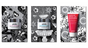 An image of aeolis skin care post cards, designed by DKD.