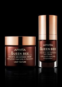 An image of Apivita anti-wrinkle packaging design for Queen Bee, by DKD.