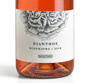 BOUTARI Dianthos Rosé wine packaging, designed by DKD.
