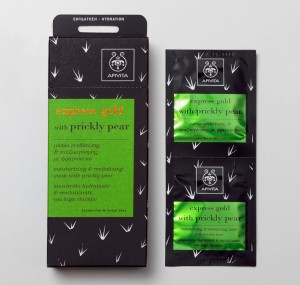 An image of Apivita Express Face Masks Packaging, designed by DKD.