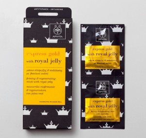 An image of Apivita Express Face Masks Packaging, designed by DKD.