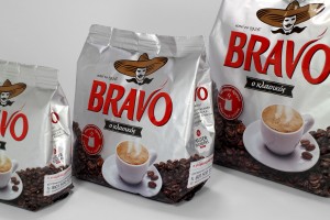 An image of Bravo Coffee Packaging, designed by DKD.