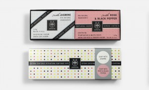 An image of APIVITA's Natural Soap packaging, designed by DKD.