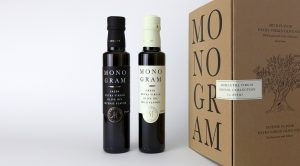 An image of Mild & Intense Flavor Monogram Olive Oil, by DKD.