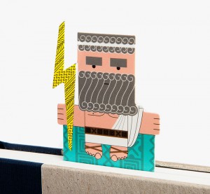 An image of Zeus Bookmark from Meet the Greeks, designed by DKD.
