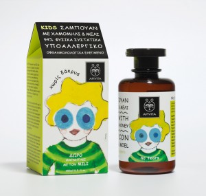 An image of Apivita's Kids Packaging, designed by DKD.