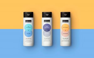 An image of Lorvenn Hair and Scalp Balance Shampoos packaging, designed by DKD Studio.