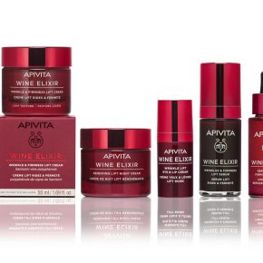 Apivita' wine elixir face care packaging