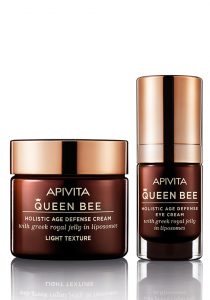 An image of Apivita anti-wrinkle packaging design for Queen Bee, by DKD.