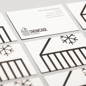 SNOWCAGE RECORDS BUSINESS CARDS