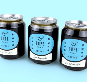 An image of Dope Roasting Ice Coffee Brew, design by dkd