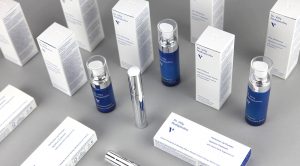An image of Dr. Villy Rodopoulou skincare packaging, designed by dkd studio.