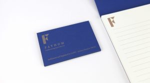 An image of Fathom WMA branding and stationery design by dkd studio.