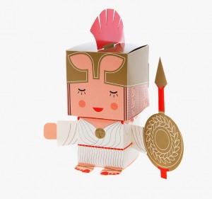 An image of Athena from Meet the Greeks, designed by DKD.