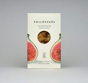 An image of Philosykos fig packaging, designed by dkd studio.