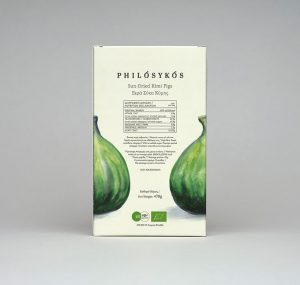 An image of Philosykos fig packaging, designed by dkd studio.
