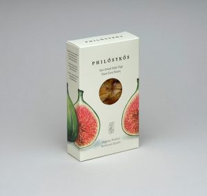 An image of Philosykos fig packaging, designed by dkd studio.